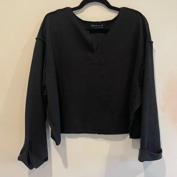 Urban Outfitters Black Cropped Sweater
